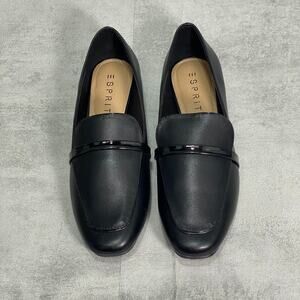 ESPRIT Black Madison Slip-On Almond Toe Loafers SZ 9
